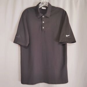 Nike Golf Dri-Fit Polo Shirt – Black Short Sleeve  Performance Fit - Men’s M